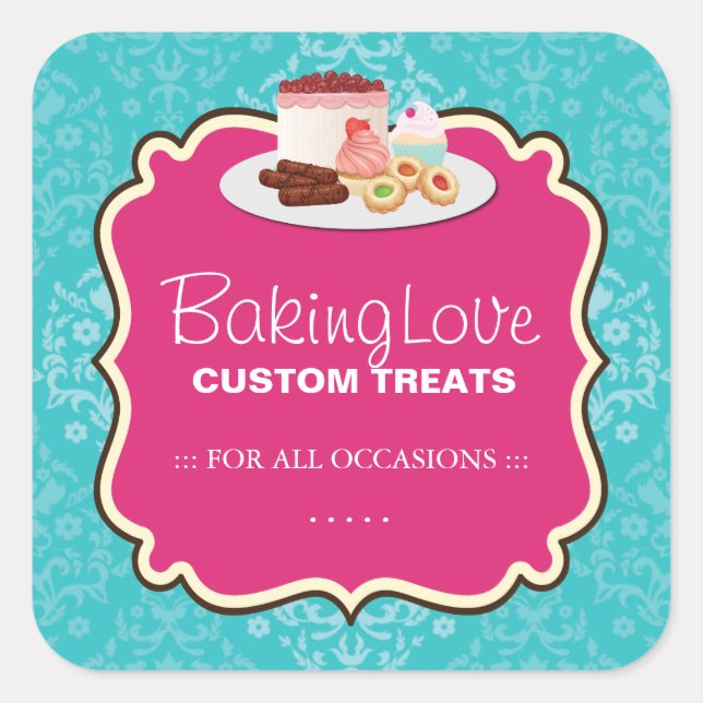 Pegatinas de empaquetado de la panadería (Anverso)