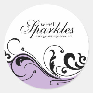 Pegatinas de empaquetado de la voluta elegante