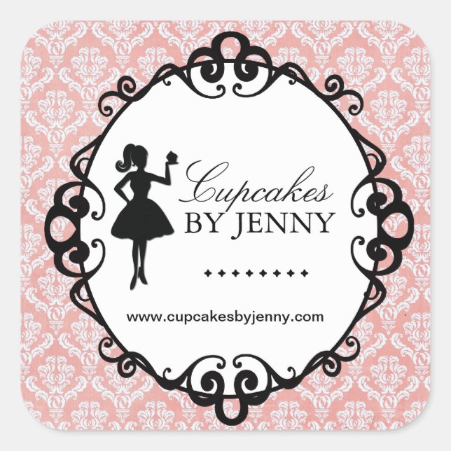 Pegatinas de empaquetado de Silhouette Cupakes (Anverso)