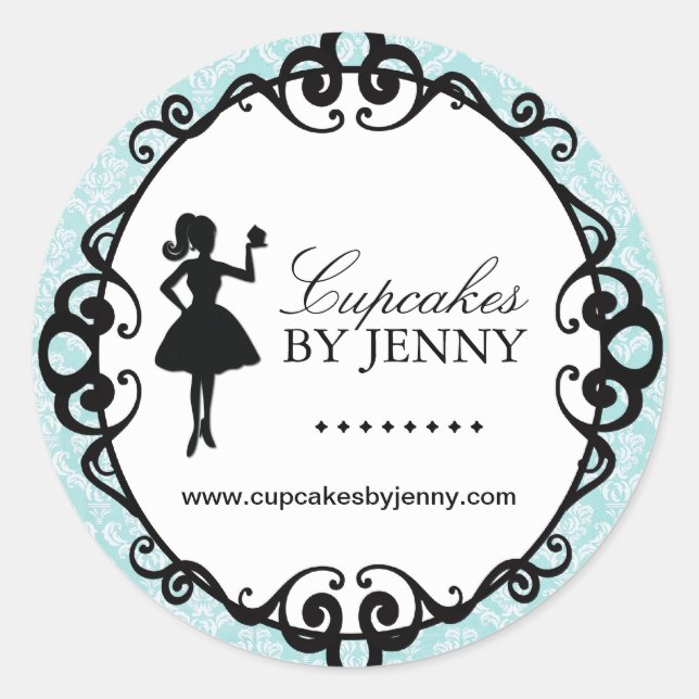 Pegatinas de empaquetado de Silhouette Cupakes (Anverso)