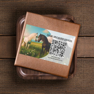 Pegatinas de empresas equinos de caballo con códig