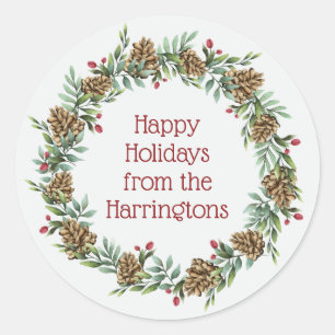 Pegatinas de encargo de la guirnalda del navidad
