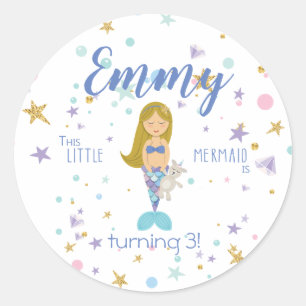 Pegatinas de encargo de little mermaid del feliz