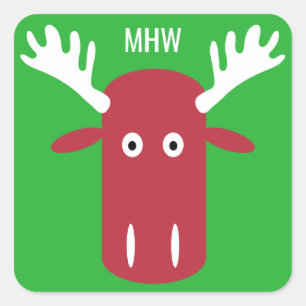 Pegatinas de encargo principales del monograma del