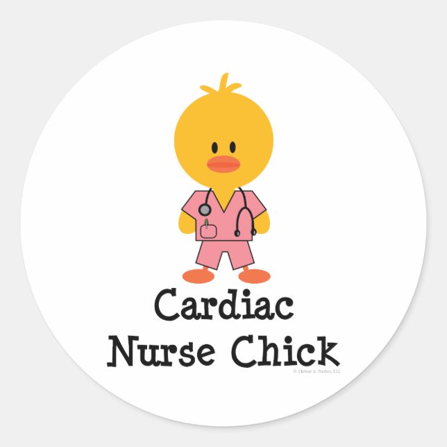 Pegatinas de enfermeras cardiacas (Anverso)