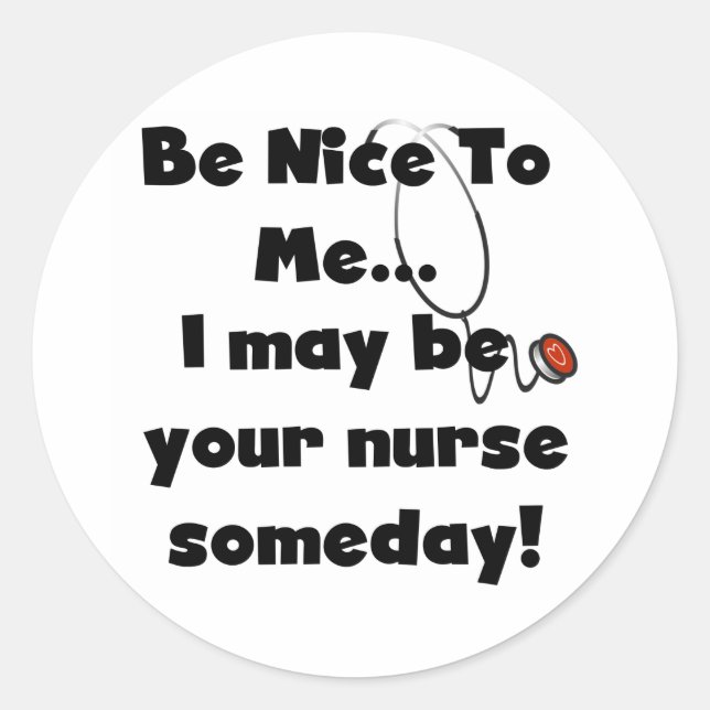 Pegatinas de enfermería de Be Nice (Anverso)