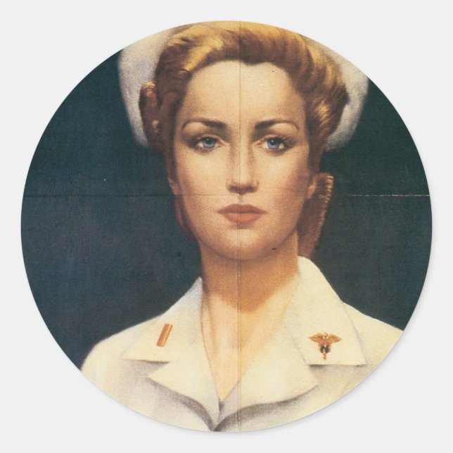 Pegatinas de enfermería de época - Poster de guerr (Anverso)