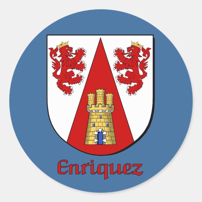 Pegatinas de Enriquez Family Shield (Anverso)