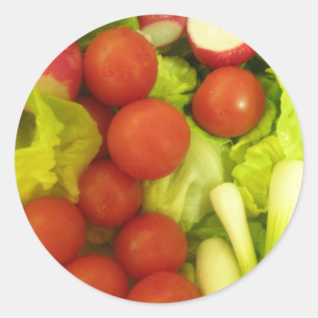 Pegatinas de ensaladas Vegetales (Anverso)