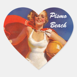 Pegatinas de equipaje cartas de viaje retro playa
