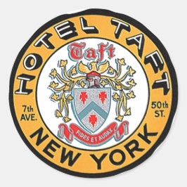 Pegatinas de equipaje de época NYC NY Hotel Taft