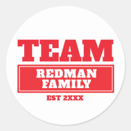 Pegatinas de equipo o familia personalizada de red