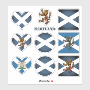 Pegatinas de Escocia, pabellón escocés Corazón de