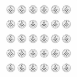 Pegatinas de Escuadra y Compás Masónicos de 1,5" 3