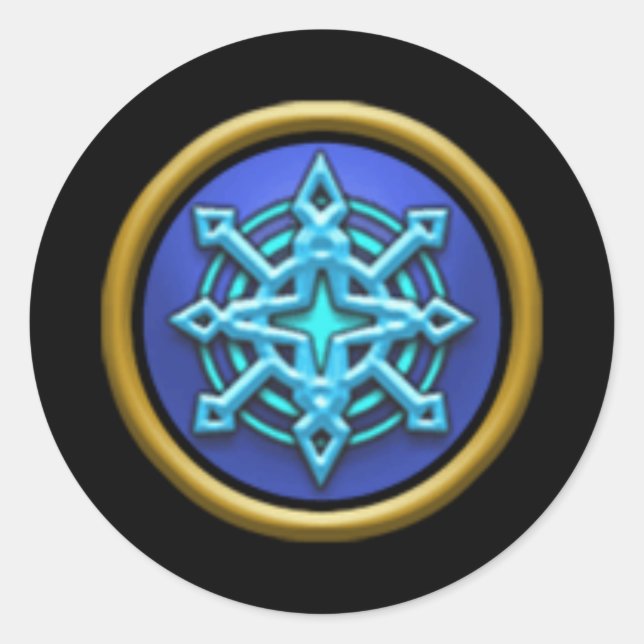 Pegatinas de escuelas de hielo Wizard101 (Anverso)