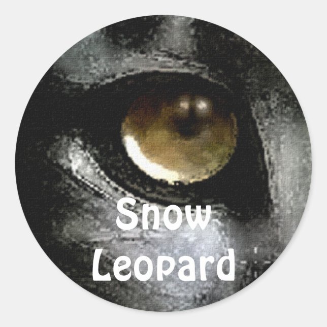 Pegatinas de especies amenazadas de leopardo de la (Anverso)