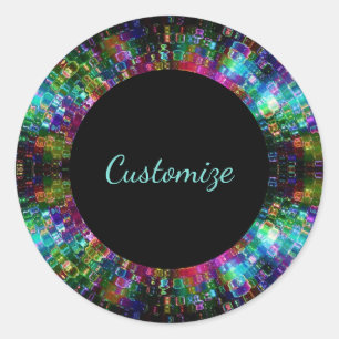 Pegatinas de espiral de vidrio destrozado