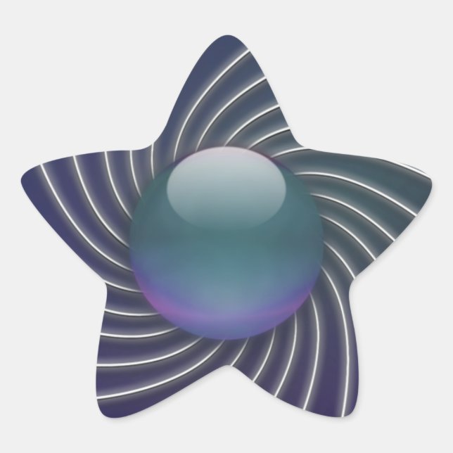 Pegatinas de Espiral del Mar Profundo (Anverso)