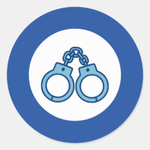 Pegatinas de esposas de policía Pegatina de apli