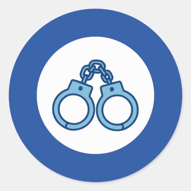 Pegatinas de esposas de policía | Pegatina de apli (Anverso)