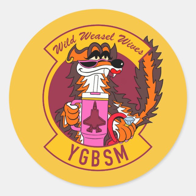 Pegatinas de Esposas F35 Wild Weasel (Anverso)