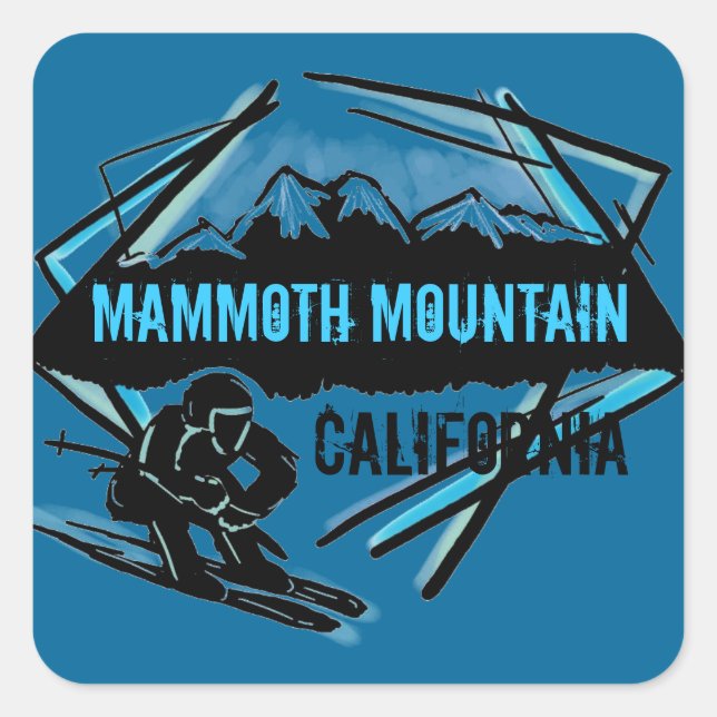Pegatinas de esquí azul Mammoth Mountain Californi (Anverso)