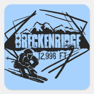 Pegatinas de esquí de Breckenridge elevation