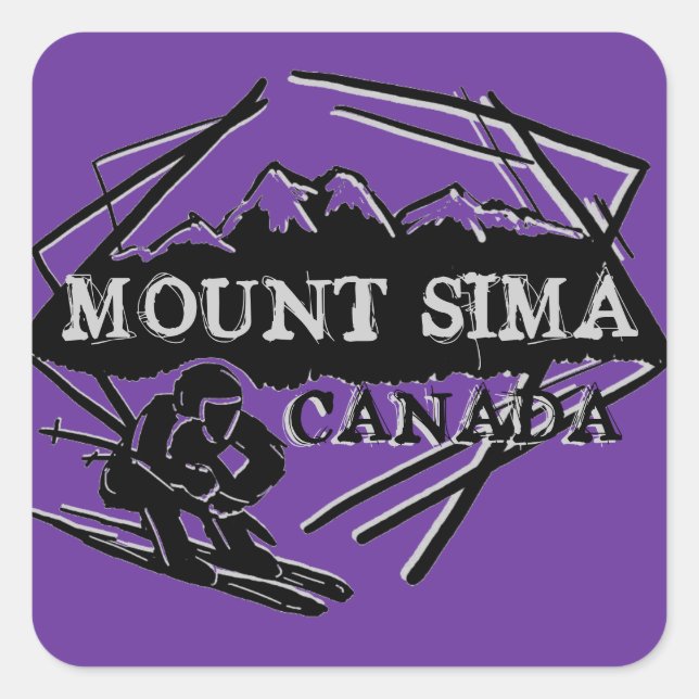Pegatinas de esquí de Mount Sima Canada (Anverso)
