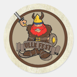 Pegatinas de esquí felices de vikingo del Fest de