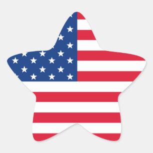 Pegatinas de Estrella de Bandera Americana Patriót