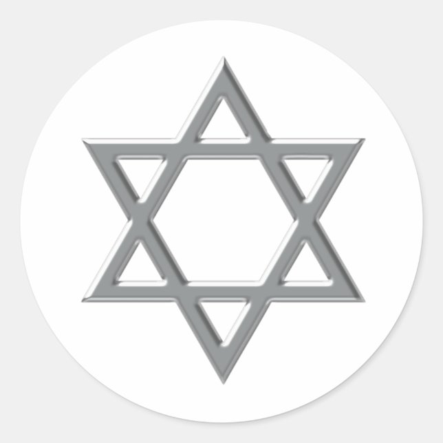 Pegatinas de Estrella de David de fondo de cualqui (Anverso)