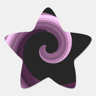 Pegatinas de estrella de giro abstracto de bonito