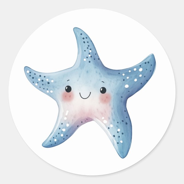 Pegatinas de Estrella de Mar Adorables (Anverso)