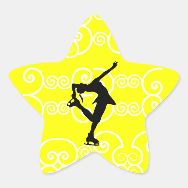 Pegatinas de estrella de patinaje artístico (Anverso)