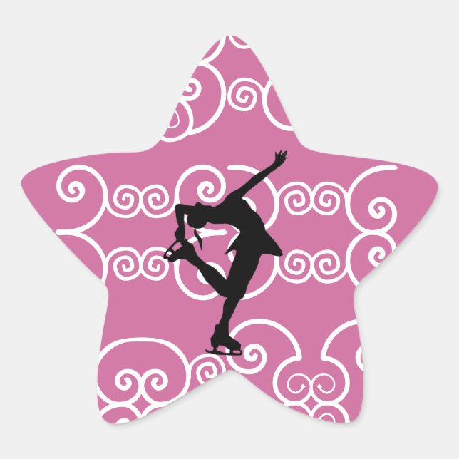 Pegatinas de estrella de patinaje artístico (Anverso)