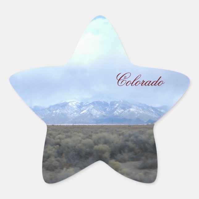 Pegatinas de Estrella de Plantilla de Colorado (Anverso)