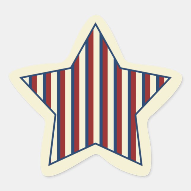 Pegatinas de Estrella Patrióticas (Anverso)