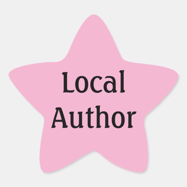 Pegatinas de estrella rosa para autor local (Anverso)