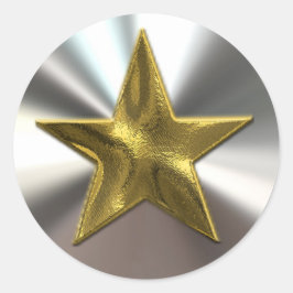 Pegatinas De Estrella Y Plata De Oro
