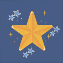 Pegatinas de estrellas amarillas y azules