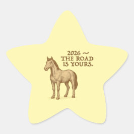 Pegatinas de estrellas con caballo y texto motivac