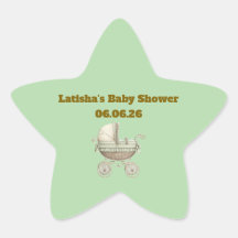 Pegatinas de estrellas editables para baby shower 