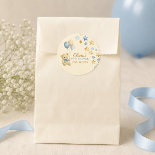 Pegatinas de estrellas para baby shower de osito d