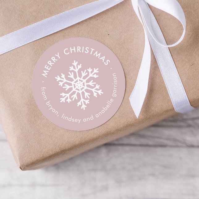 Pegatinas de etiqueta de regalo de Navidad de copo (Subido por el creador)