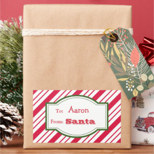 Pegatinas de etiqueta de regalo de Santa
