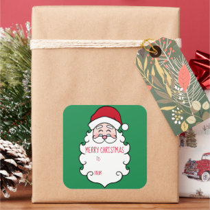 Pegatinas de etiqueta de regalo de Santa Claus de