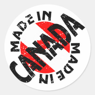 Pegatinas de etiqueta Hecho En Canadá