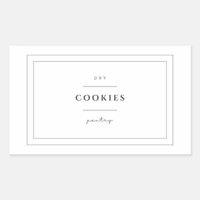 Pegatinas de etiquetas de alimentos Cookies (Anverso)