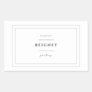 Pegatinas de etiquetas de alimentos de Beignet