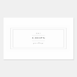 Pegatinas de etiquetas de alimentos de Chips